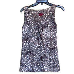 Forever 21 Brown and White Printed Sleeveless Tank